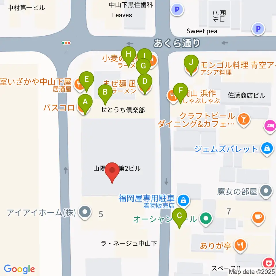 レディオモモ周辺のファミレス・ファーストフード一覧地図