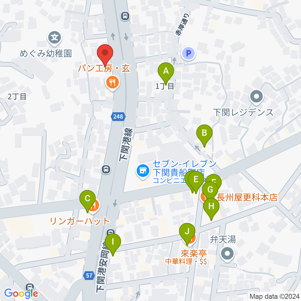 カモンFM周辺のファミレス・ファーストフード一覧地図