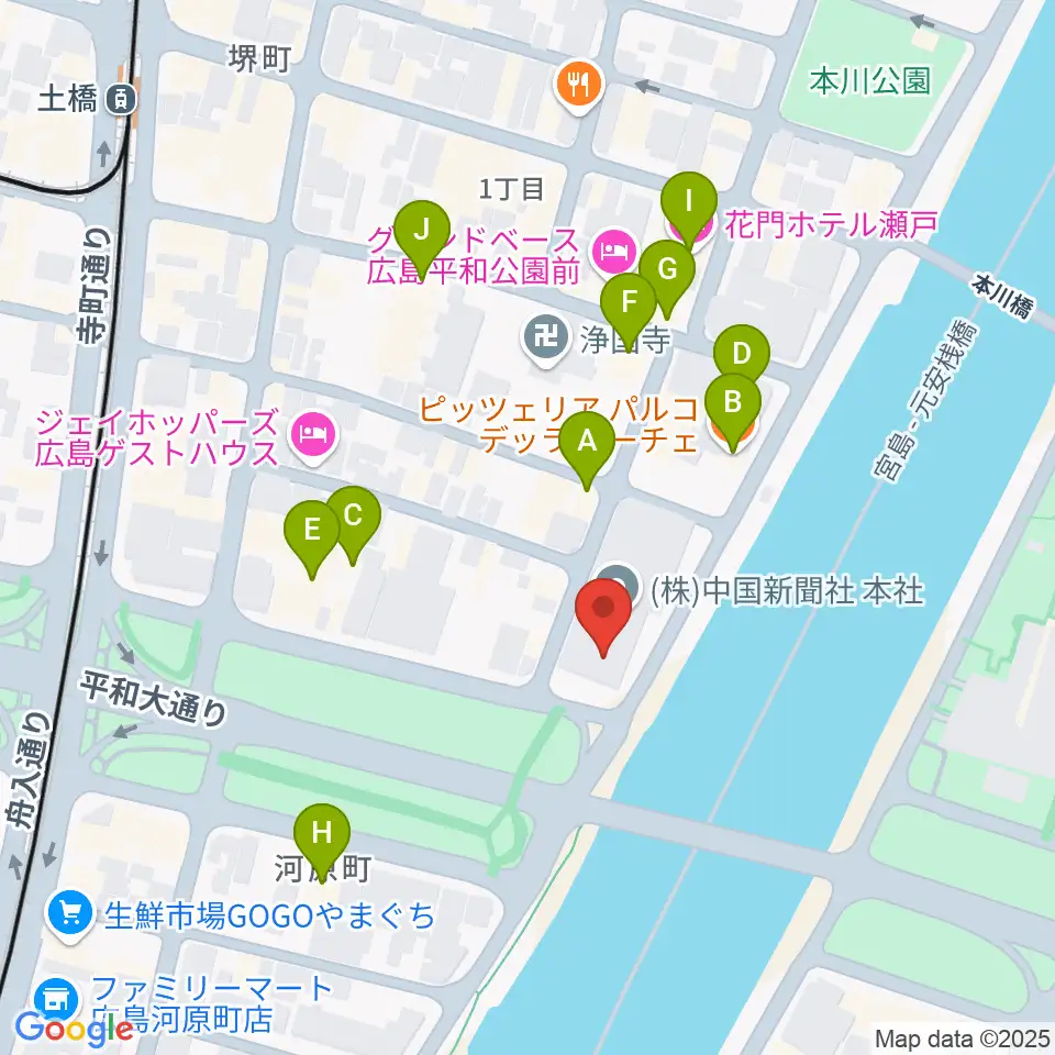 FMちゅーピー周辺のファミレス・ファーストフード一覧地図