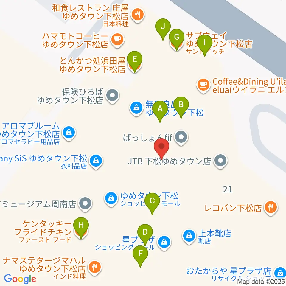 しゅうなんFM周辺のファミレス・ファーストフード一覧地図