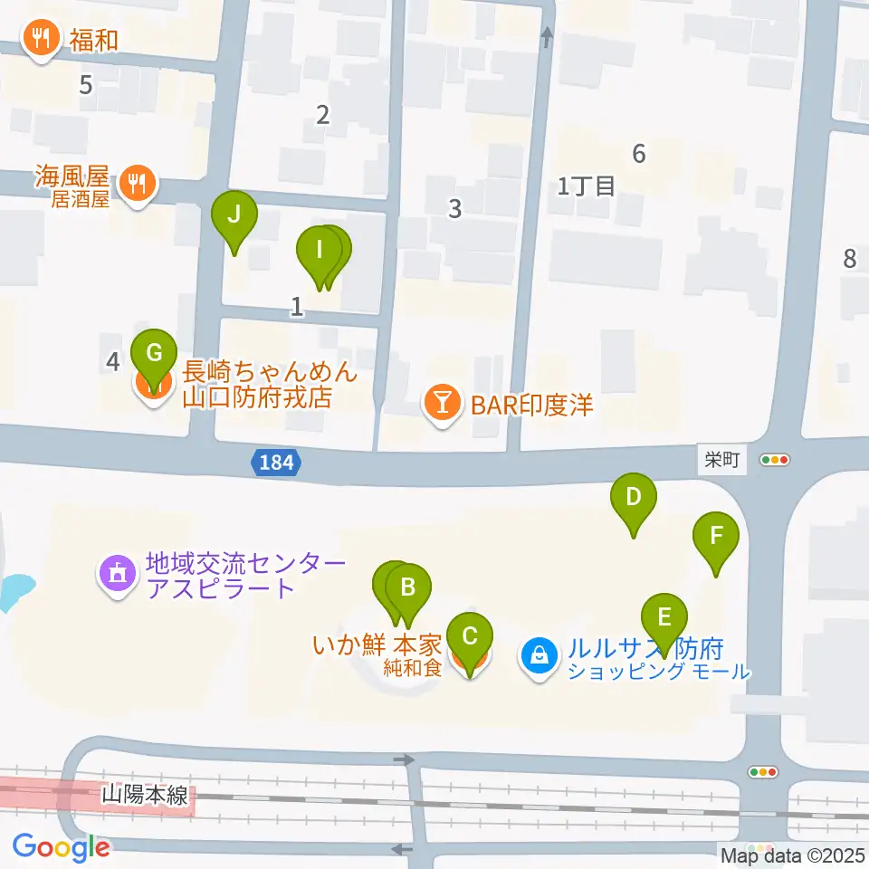 FMわっしょい周辺のファミレス・ファーストフード一覧地図