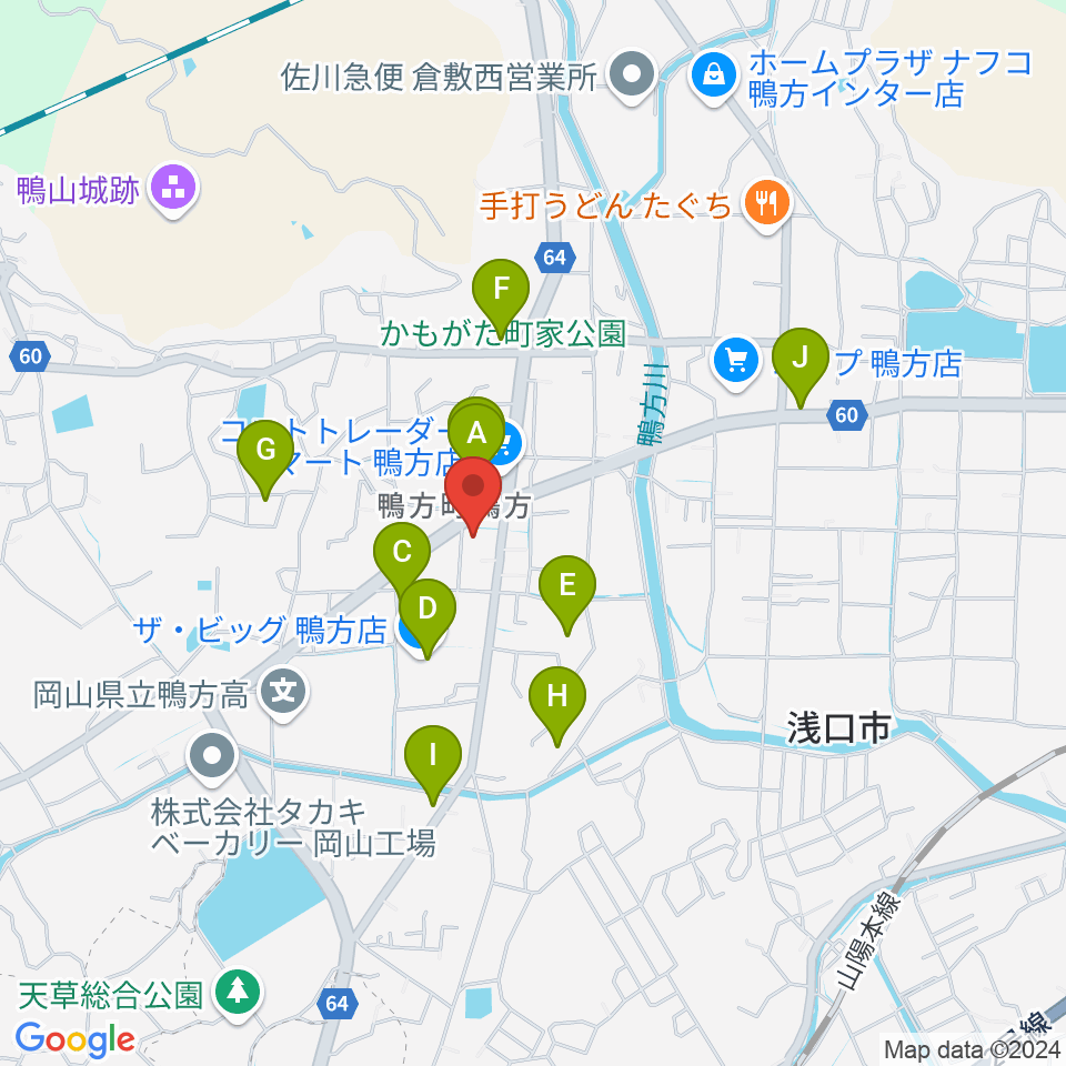 エフエムゆめウェーブ周辺のファミレス・ファーストフード一覧地図