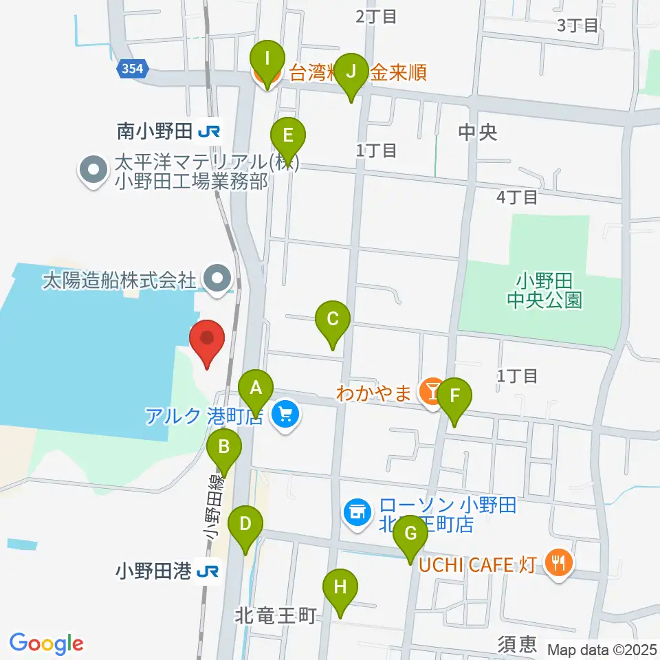 FMスマイルウェーブ周辺のファミレス・ファーストフード一覧地図