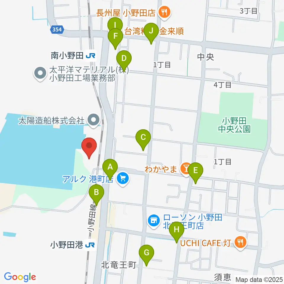 FMスマイルウェーブ周辺のファミレス・ファーストフード一覧地図