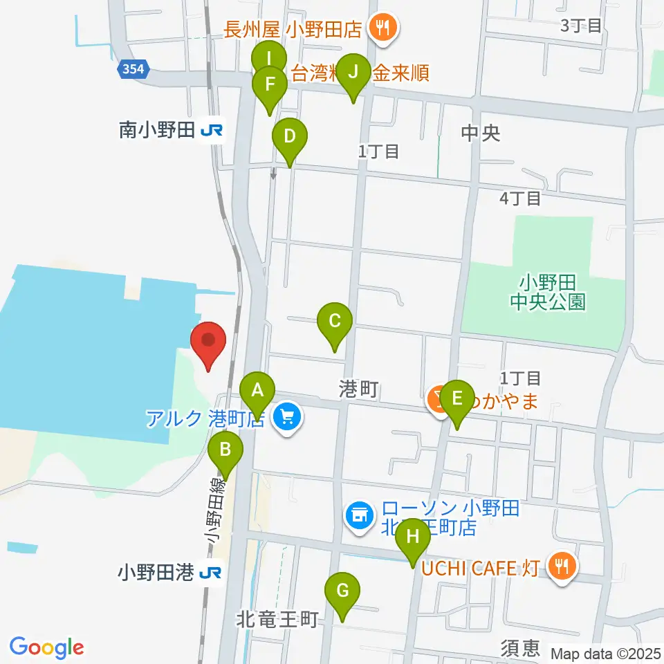 FMスマイルウェーブ周辺のファミレス・ファーストフード一覧地図