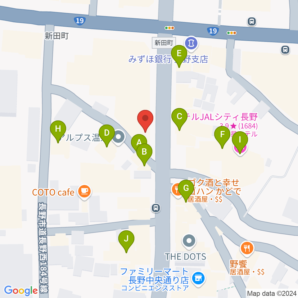 FMぜんこうじ周辺のファミレス・ファーストフード一覧地図