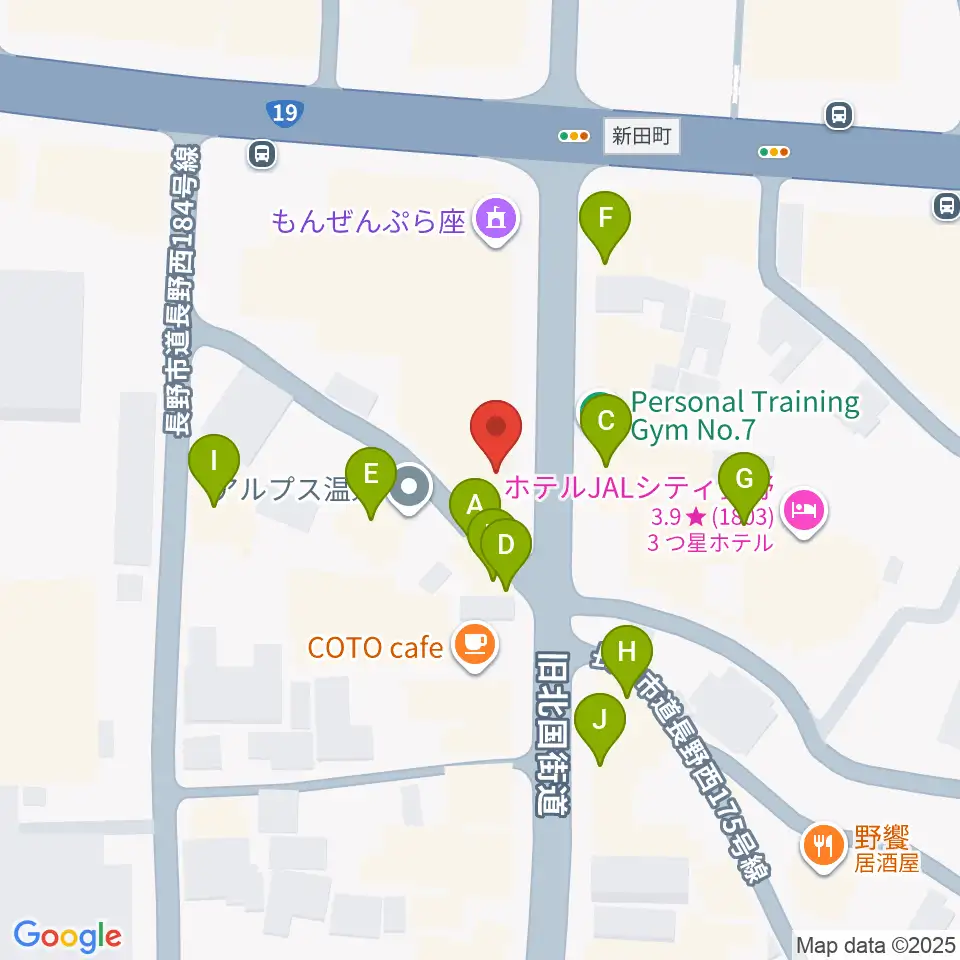 FMぜんこうじ周辺のファミレス・ファーストフード一覧地図