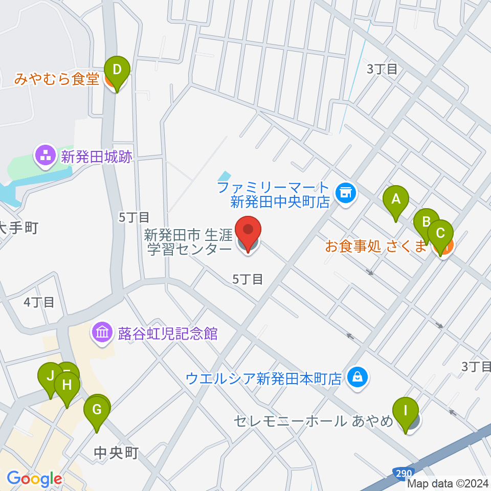 エフエムしばた シバラジ周辺のファミレス・ファーストフード一覧地図