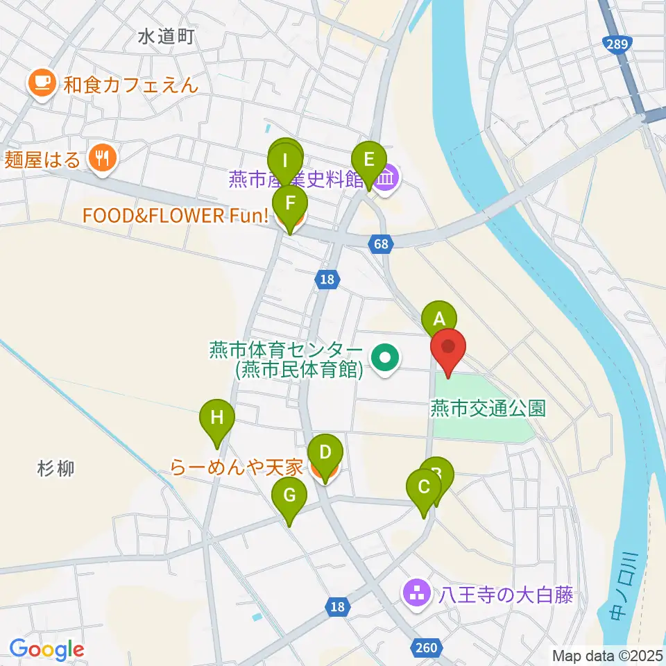 ラヂオは～と周辺のファミレス・ファーストフード一覧地図