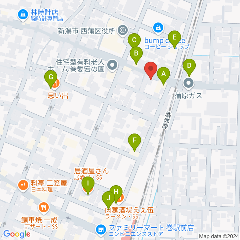 ぽかぽかラジオ周辺のファミレス・ファーストフード一覧地図