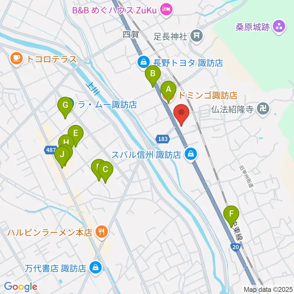 エルシーブイFM769周辺のファミレス・ファーストフード一覧地図