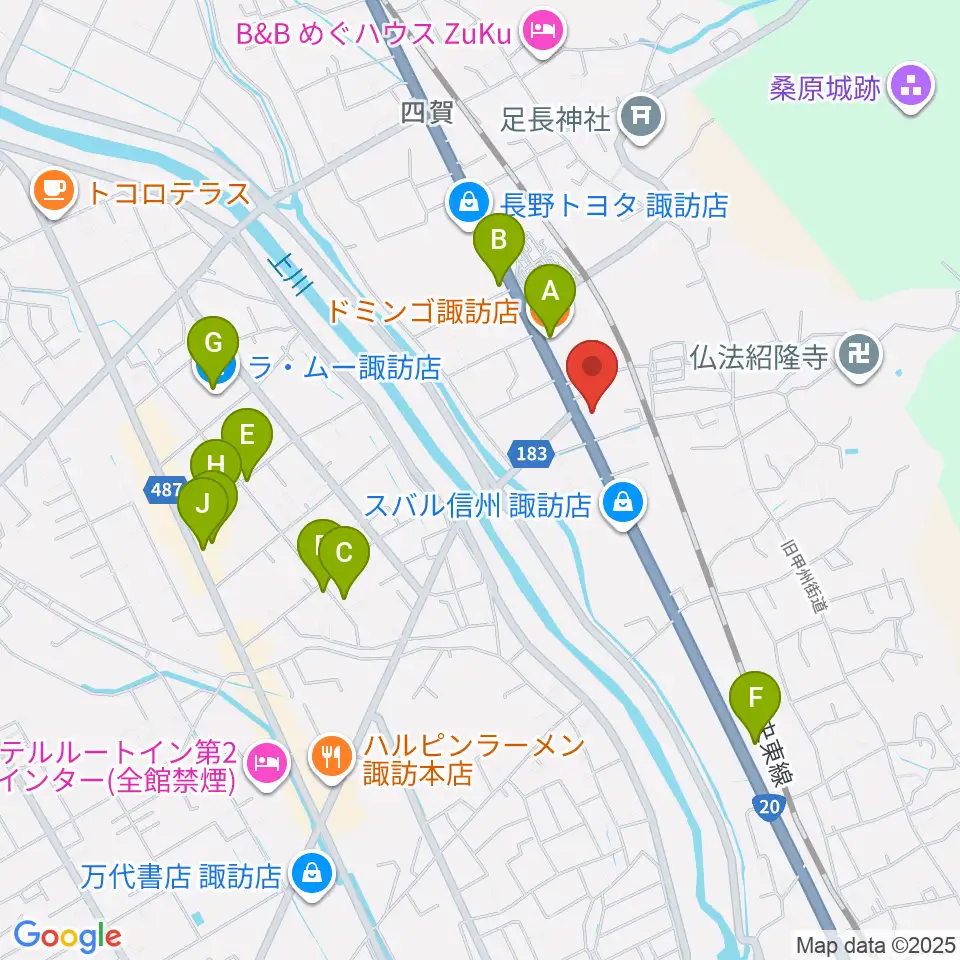 エルシーブイFM769周辺のファミレス・ファーストフード一覧地図