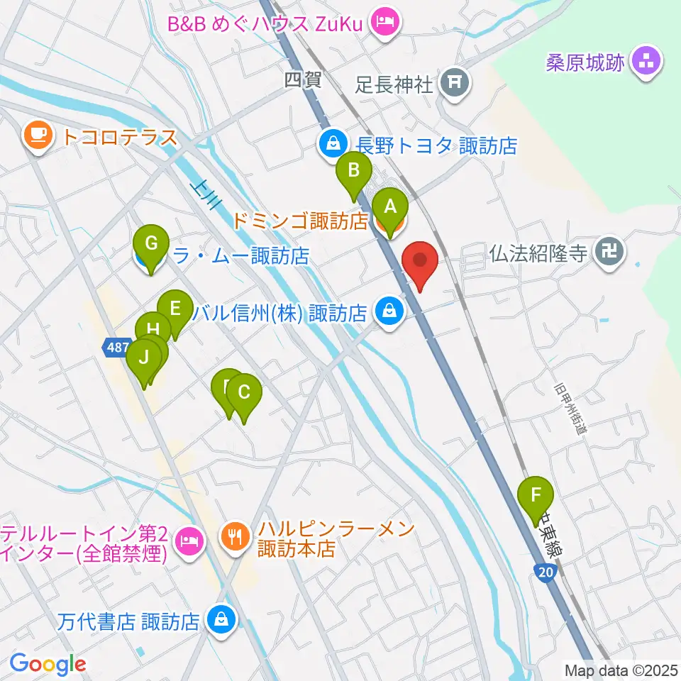 エルシーブイFM769周辺のファミレス・ファーストフード一覧地図