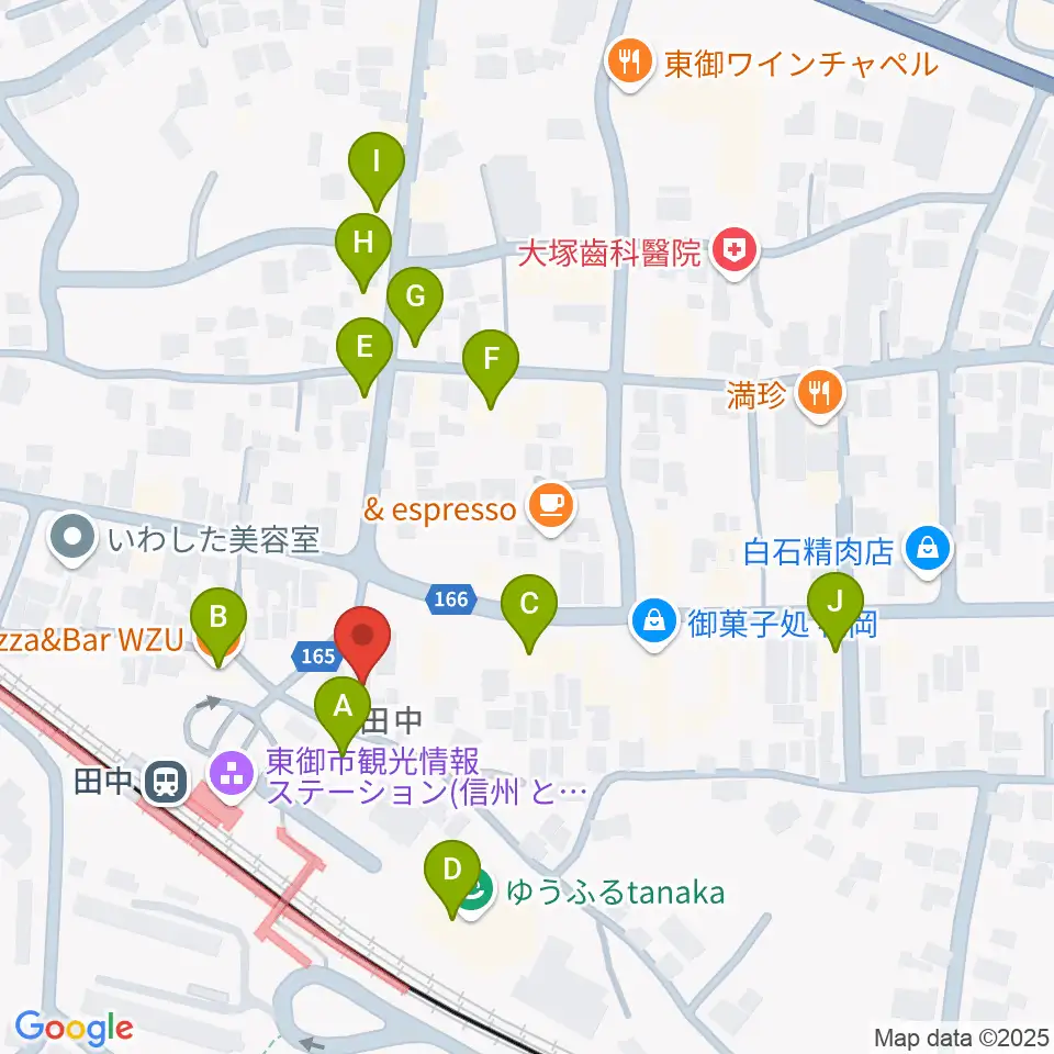 エフエムとうみ周辺のファミレス・ファーストフード一覧地図