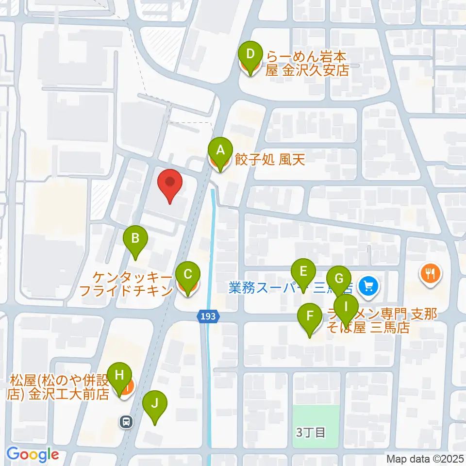 えふえむ・エヌ・ワン周辺のファミレス・ファーストフード一覧地図
