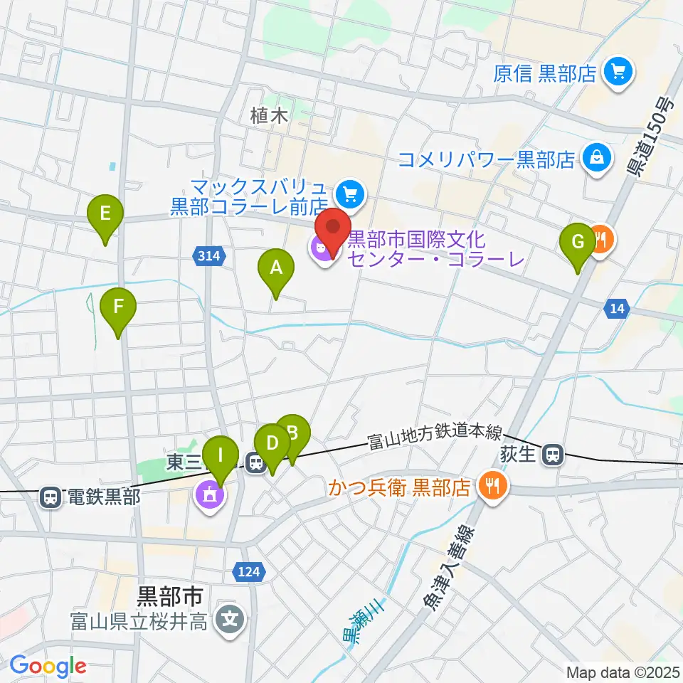 ラジオ・ミュー周辺のファミレス・ファーストフード一覧地図