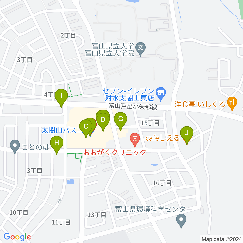 エフエムいみず周辺のファミレス・ファーストフード一覧地図