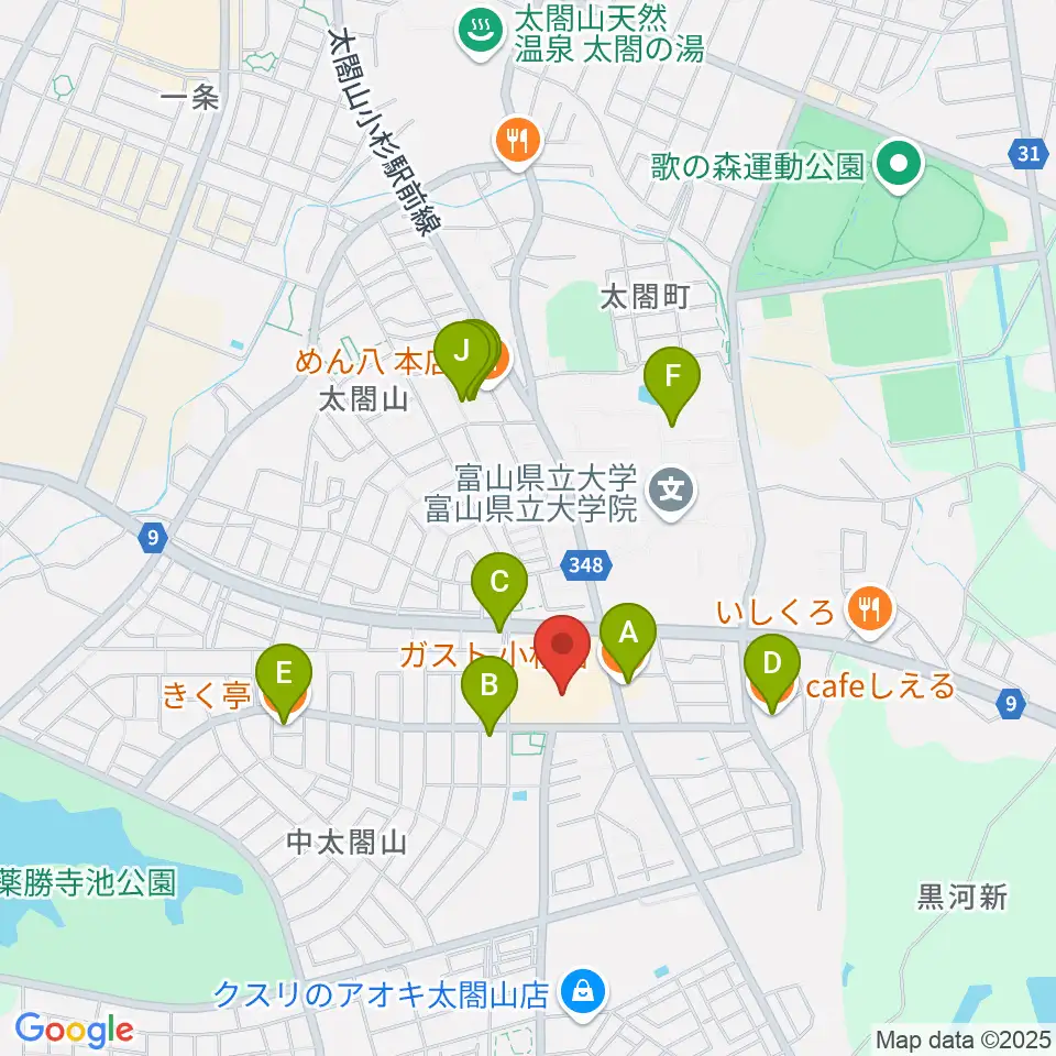 エフエムいみず周辺のファミレス・ファーストフード一覧地図