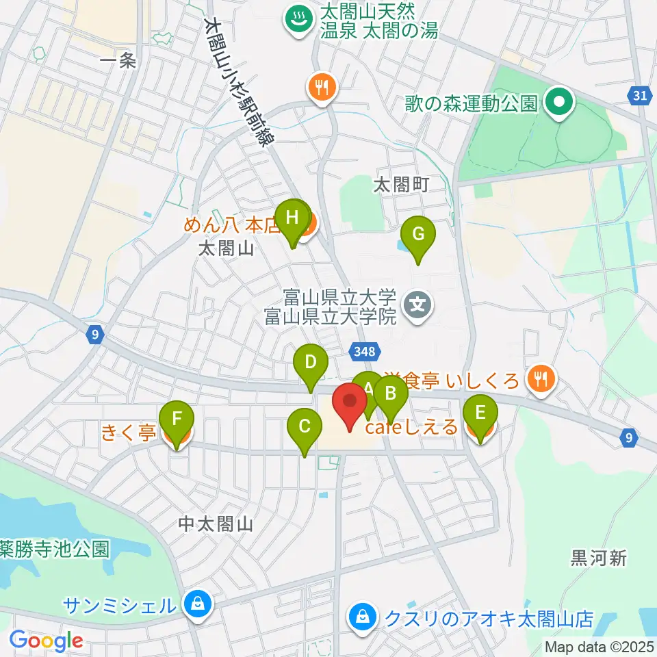 エフエムいみず周辺のファミレス・ファーストフード一覧地図