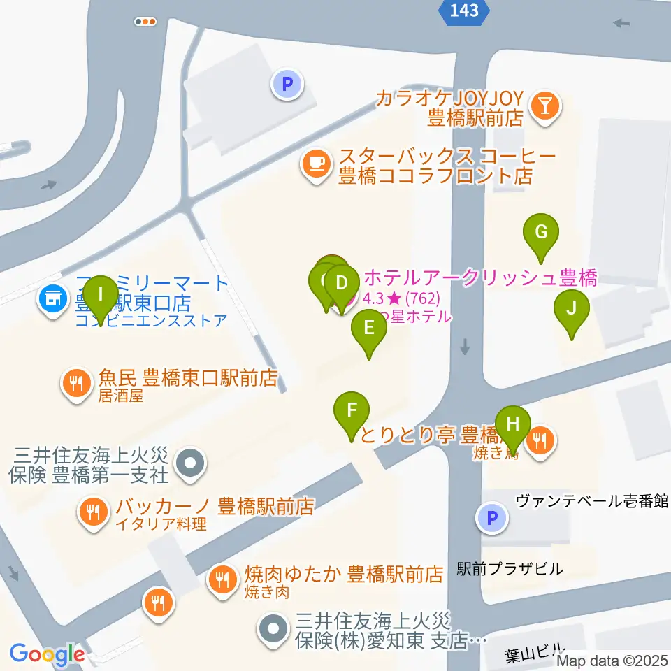 やしの実FM周辺のファミレス・ファーストフード一覧地図