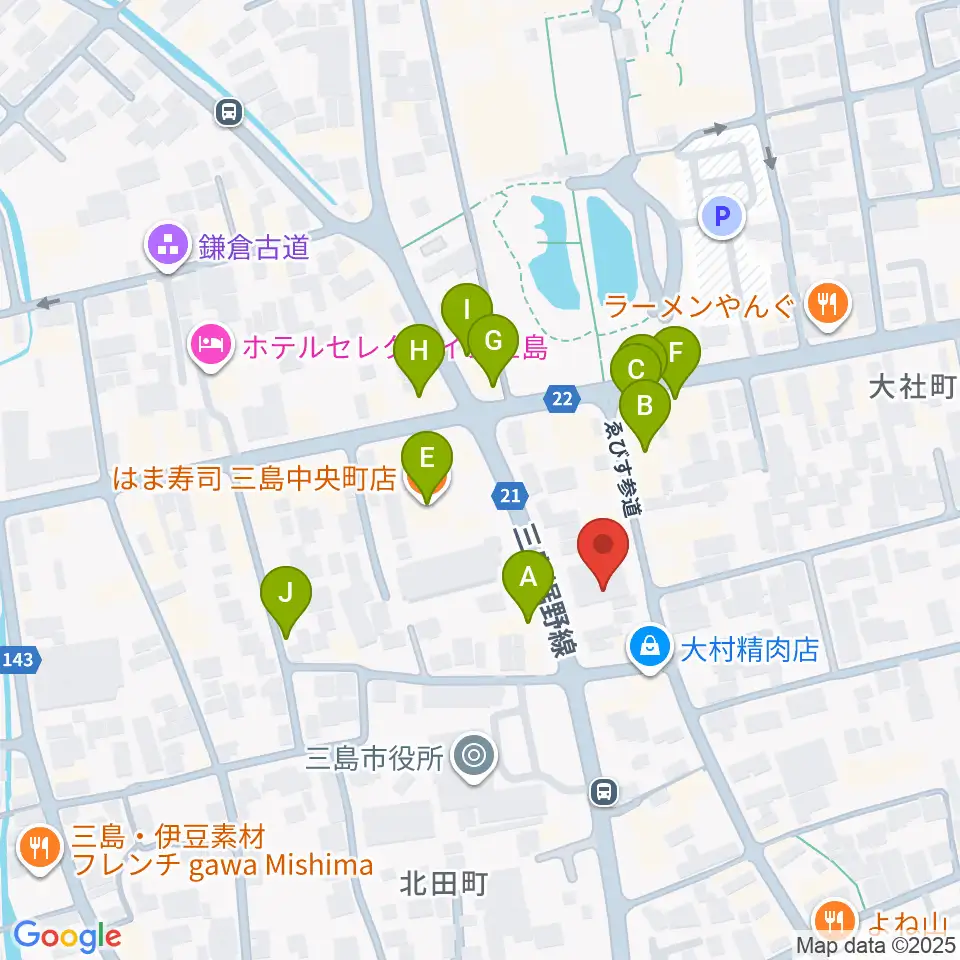 ボイス・キュー周辺のファミレス・ファーストフード一覧地図