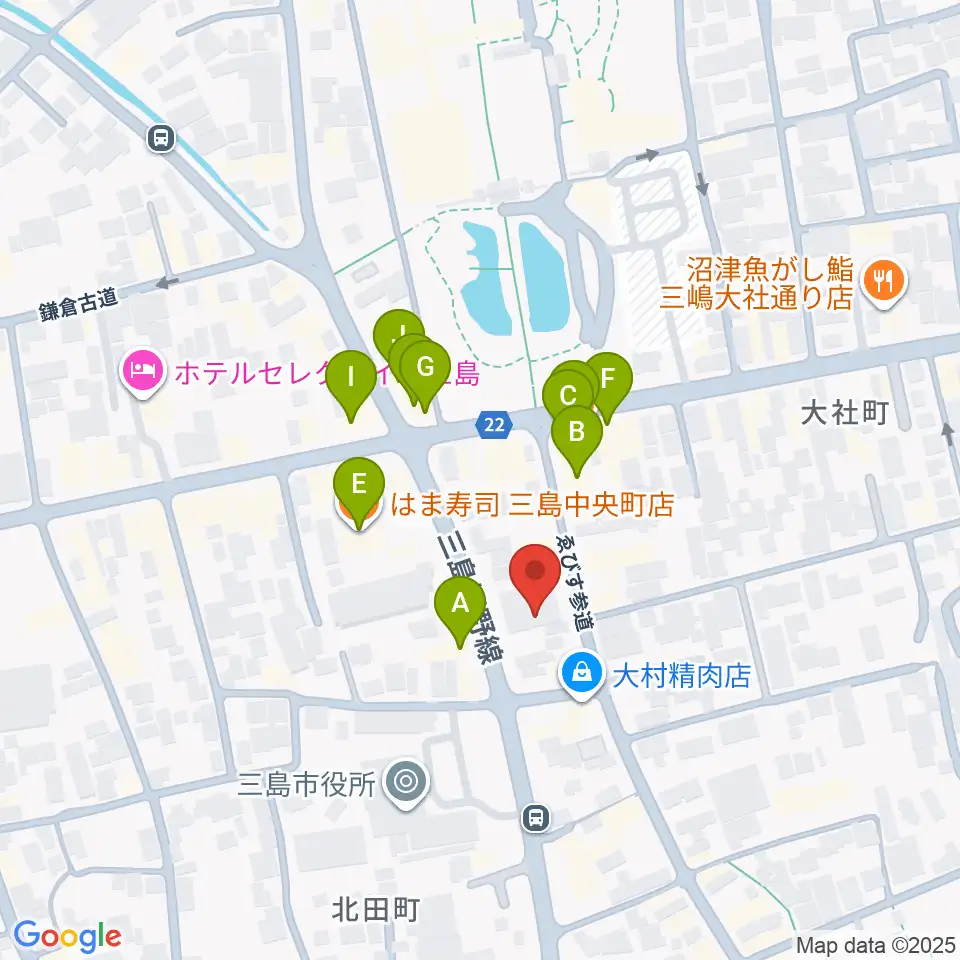 ボイス・キュー周辺のファミレス・ファーストフード一覧地図
