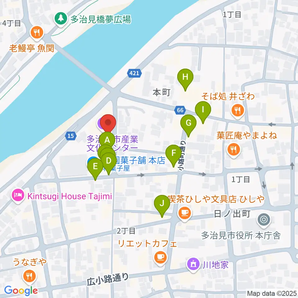 FM PiPi周辺のファミレス・ファーストフード一覧地図