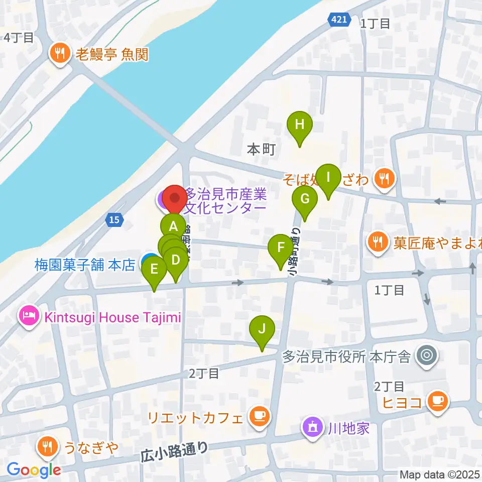 FM PiPi周辺のファミレス・ファーストフード一覧地図