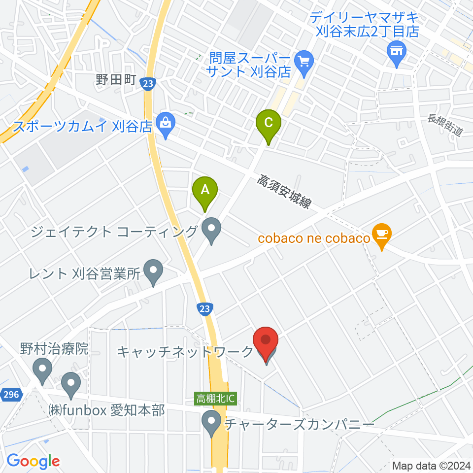 Pitch FM周辺のファミレス・ファーストフード一覧地図