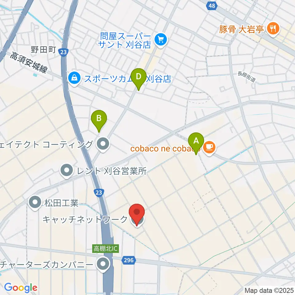 Pitch FM周辺のファミレス・ファーストフード一覧地図