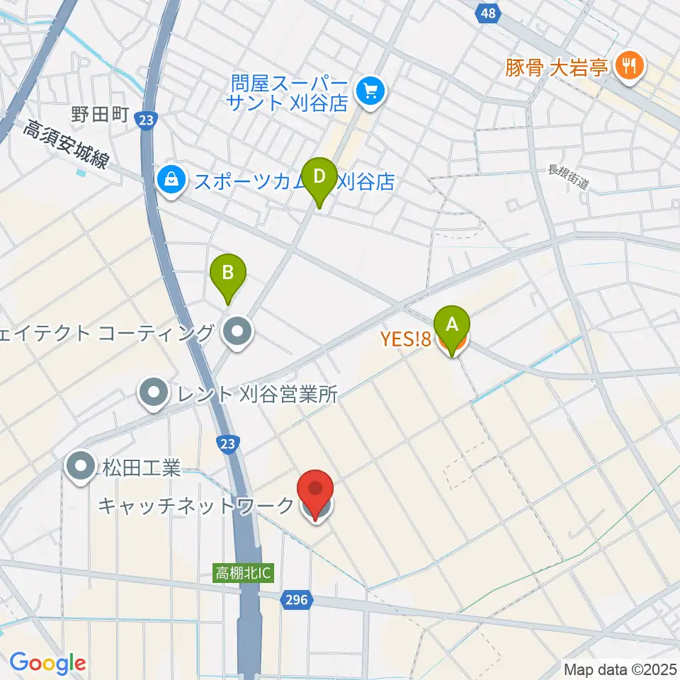 Pitch FM周辺のファミレス・ファーストフード一覧地図