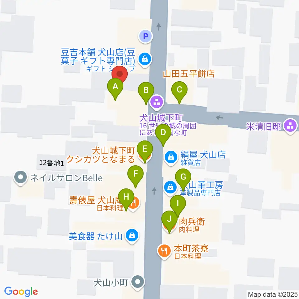 愛知北エフエム United North 84.2周辺のファミレス・ファーストフード一覧地図