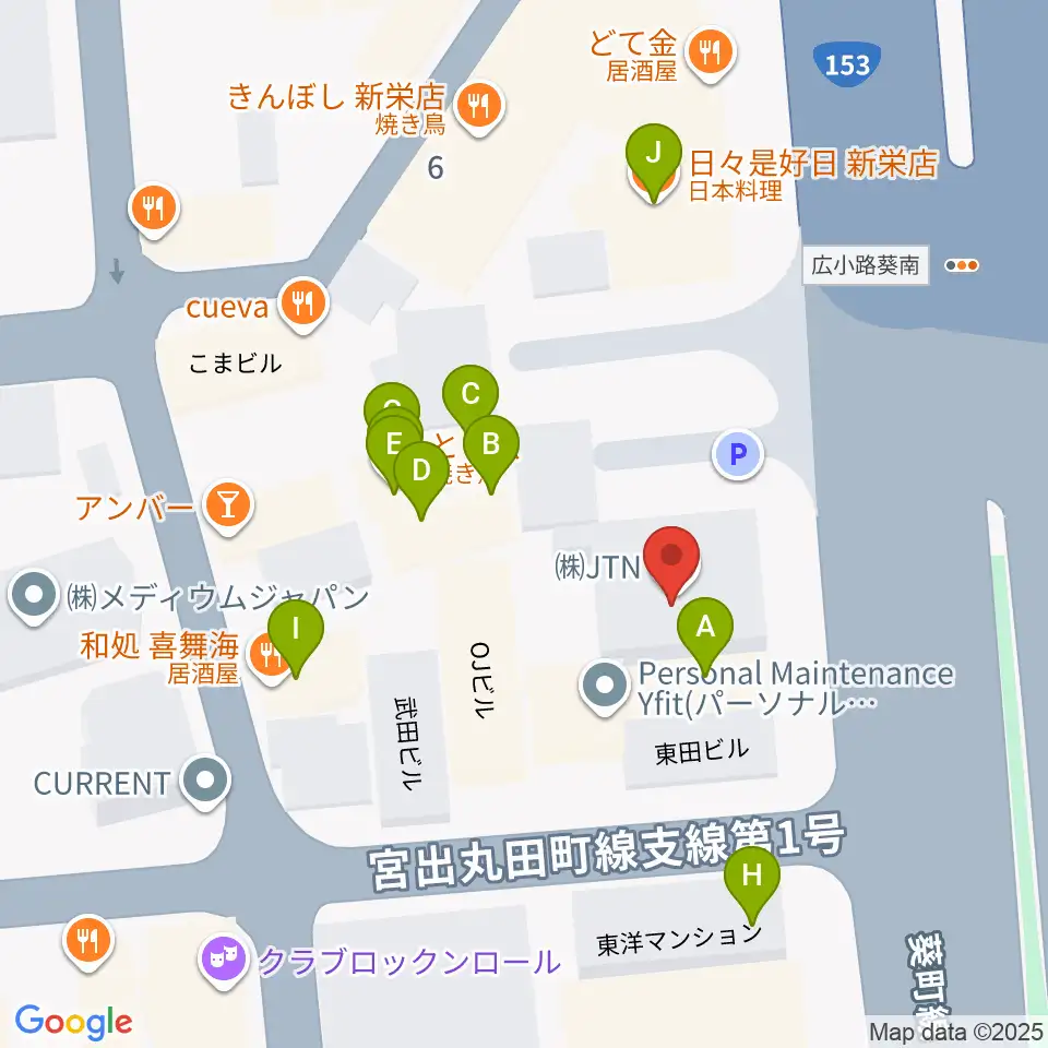 MID-FM761周辺のファミレス・ファーストフード一覧地図