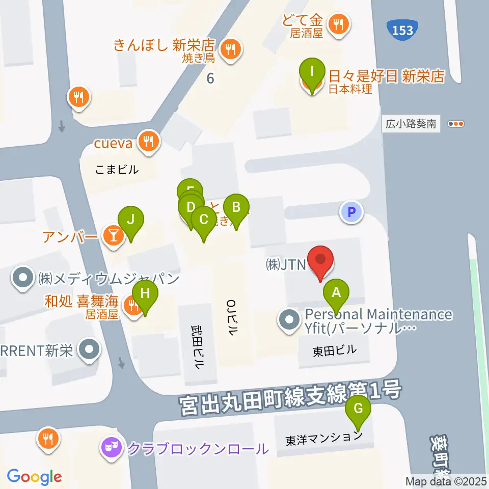 MID-FM761周辺のファミレス・ファーストフード一覧地図