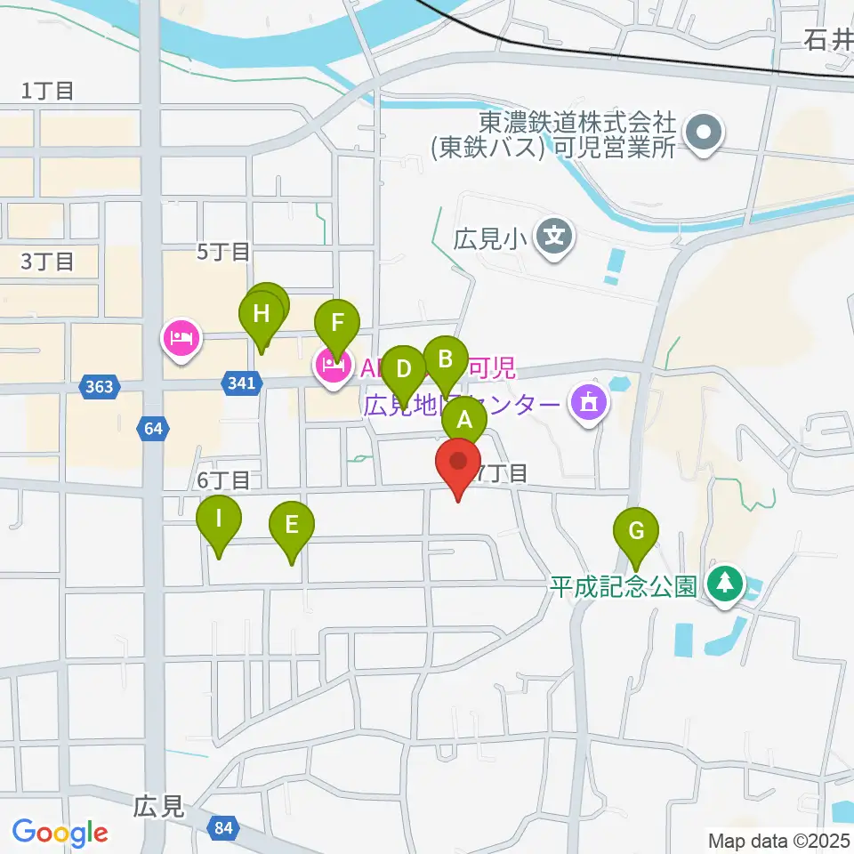 FMらら周辺のファミレス・ファーストフード一覧地図