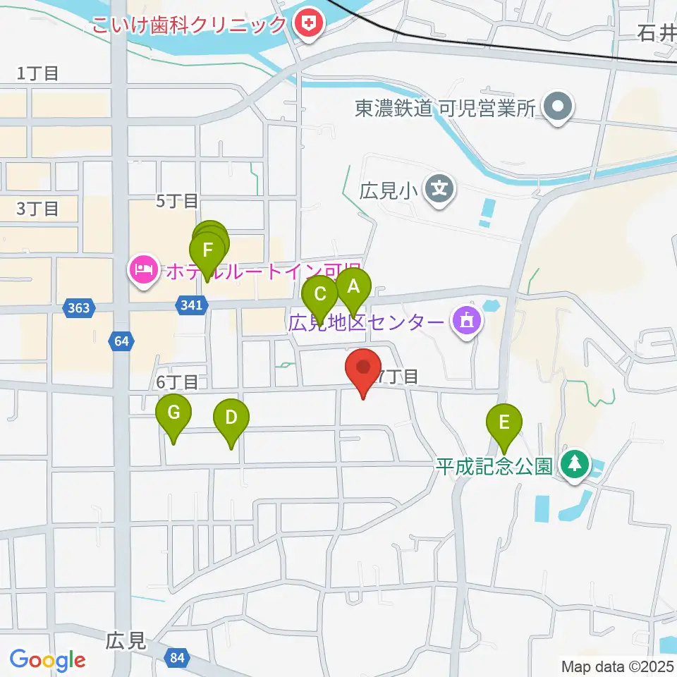FMらら周辺のファミレス・ファーストフード一覧地図