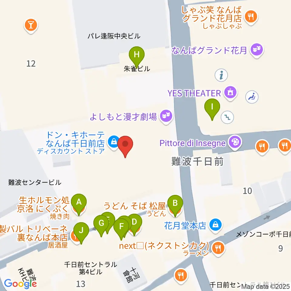 YES-fm周辺のファミレス・ファーストフード一覧地図