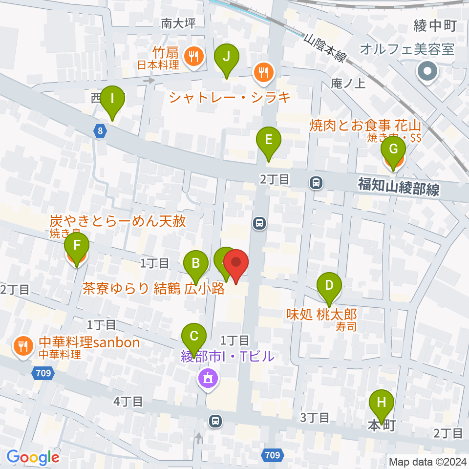 FMいかる周辺のファミレス・ファーストフード一覧地図