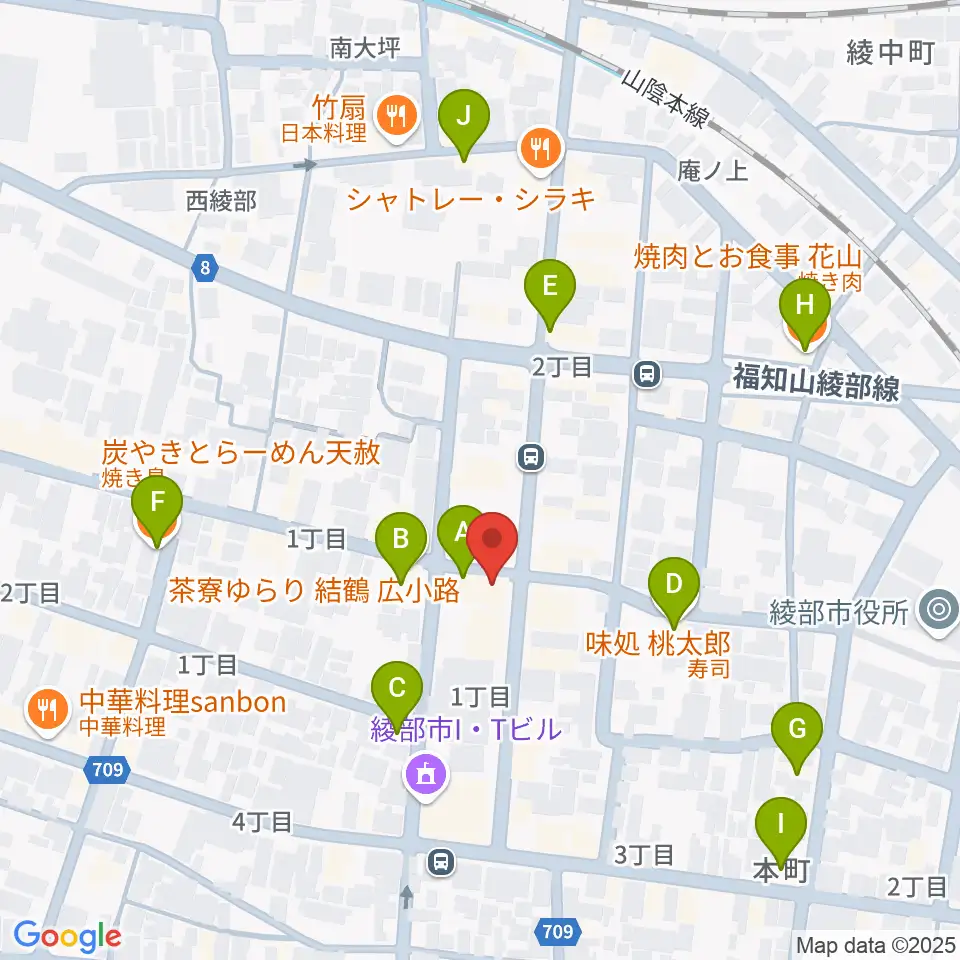 FMいかる周辺のファミレス・ファーストフード一覧地図