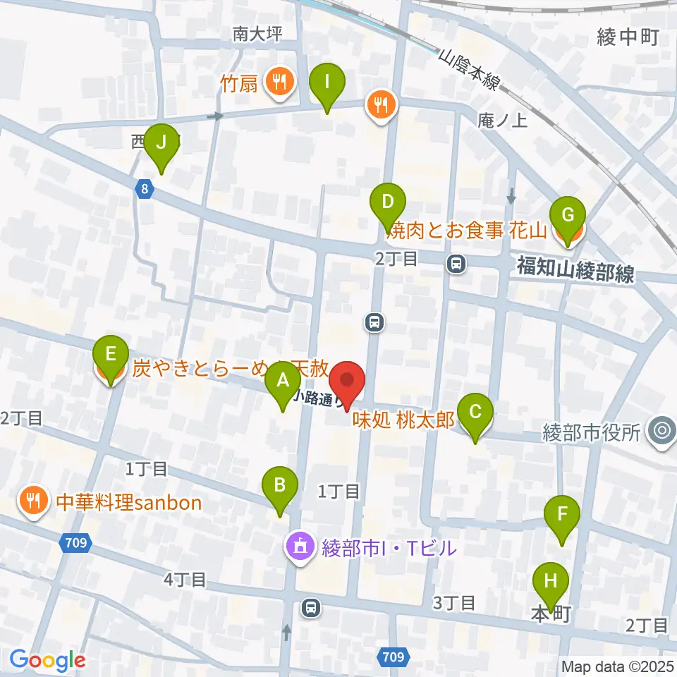FMいかる周辺のファミレス・ファーストフード一覧地図