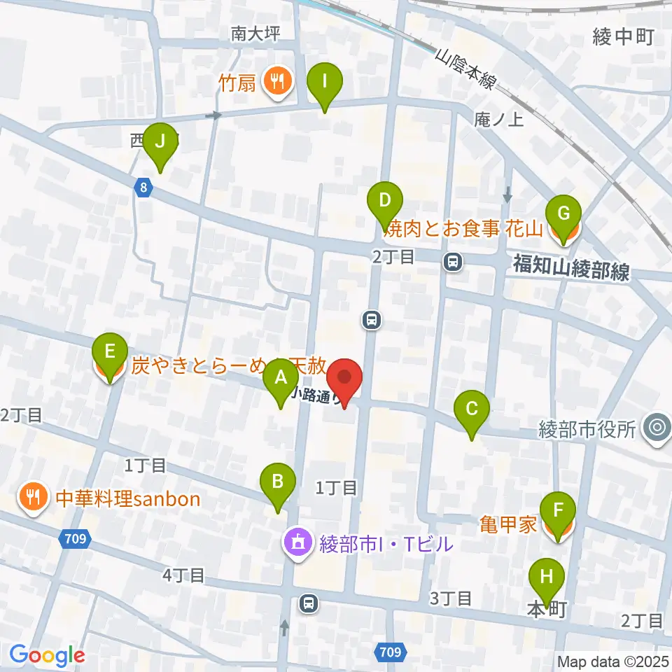 FMいかる周辺のファミレス・ファーストフード一覧地図