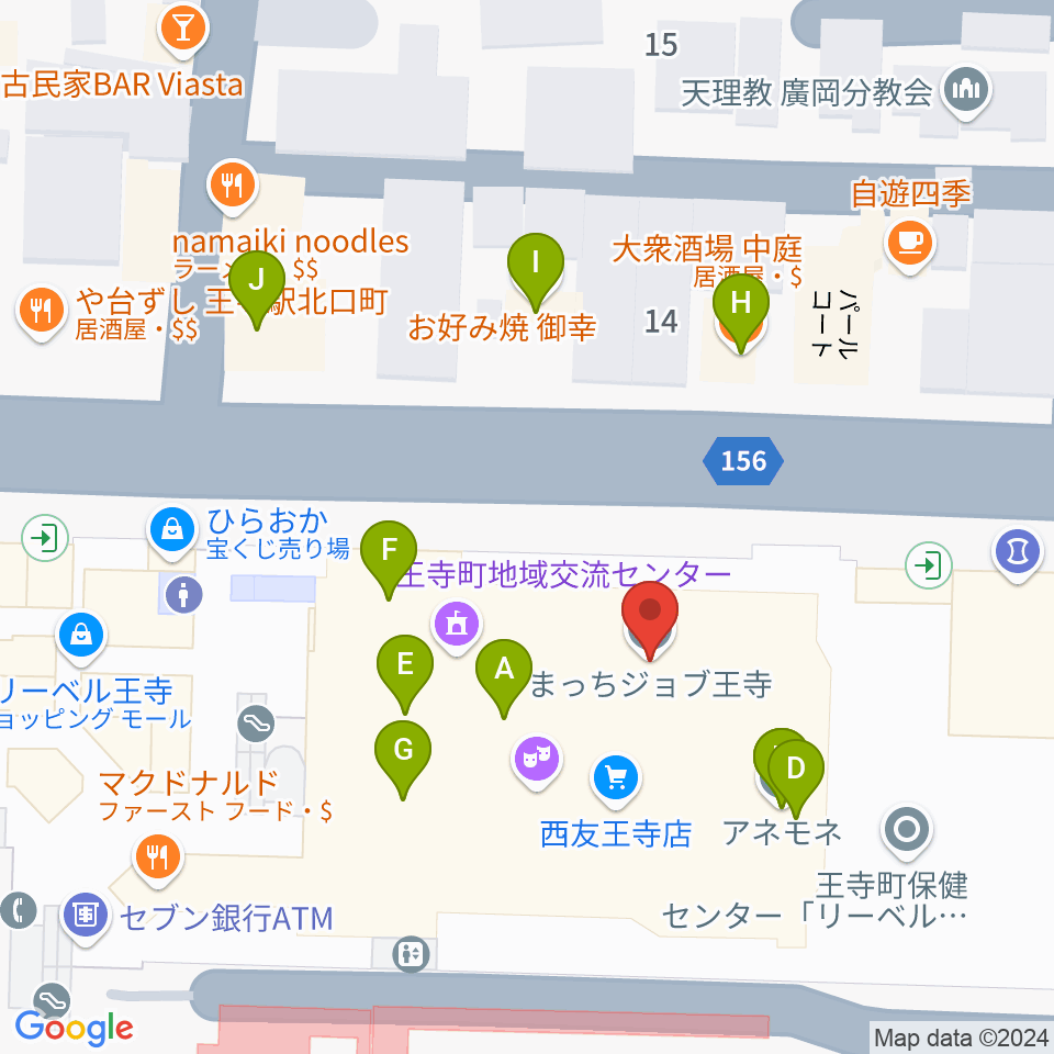 FMハイホー周辺のファミレス・ファーストフード一覧地図