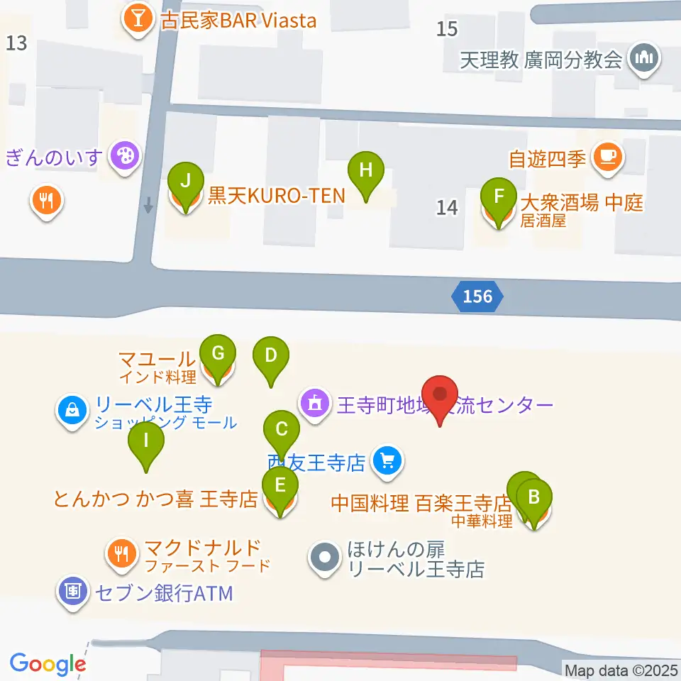 FMハイホー周辺のファミレス・ファーストフード一覧地図