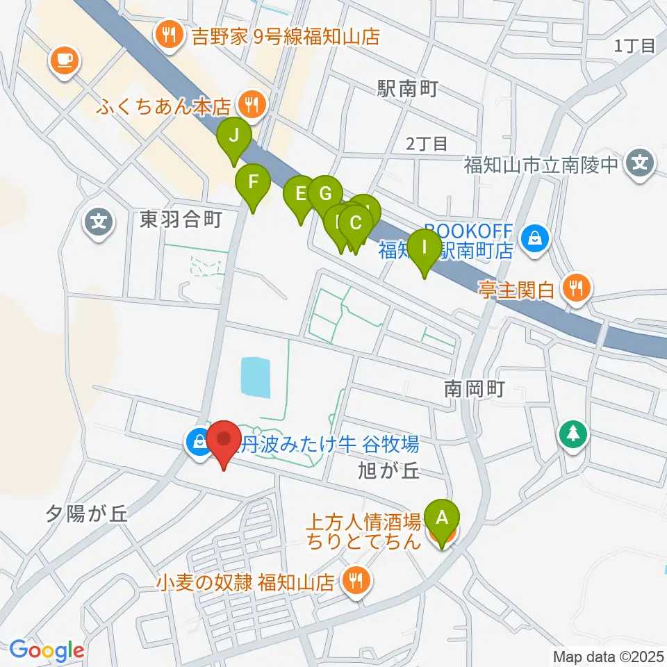 FM丹波周辺のファミレス・ファーストフード一覧地図
