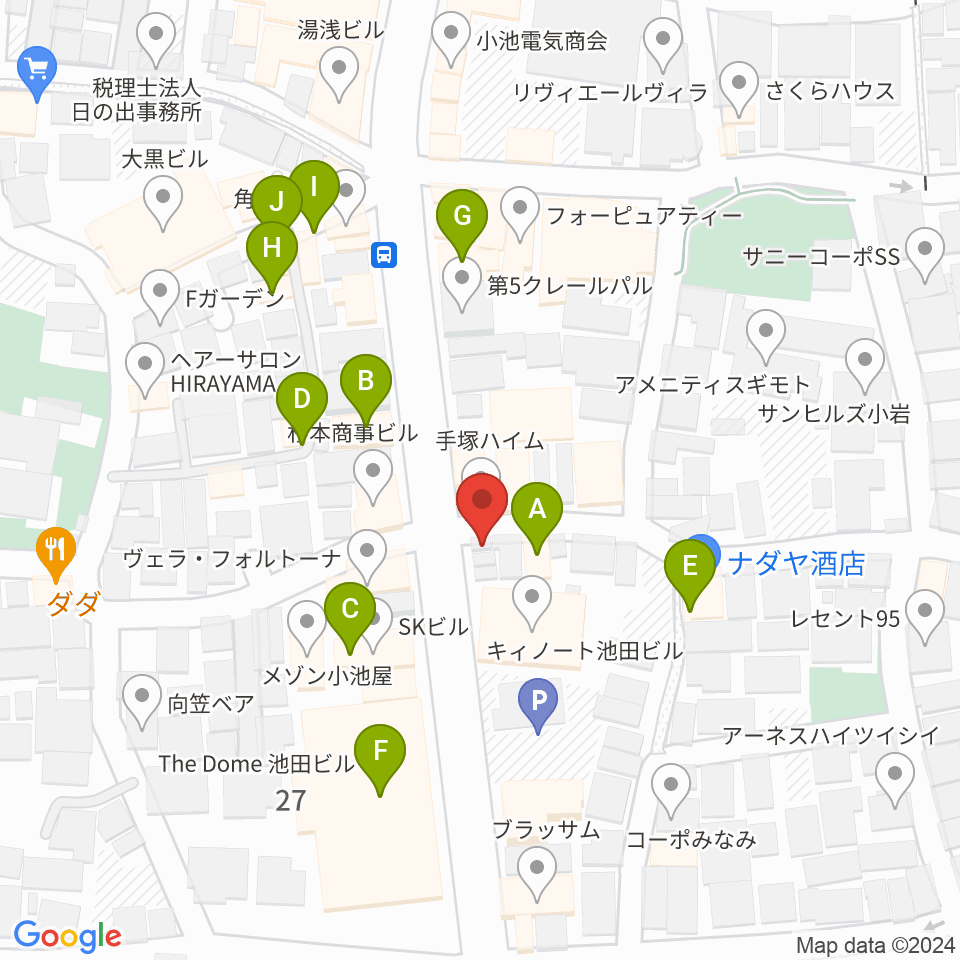 エフエム江戸川周辺のファミレス・ファーストフード一覧地図