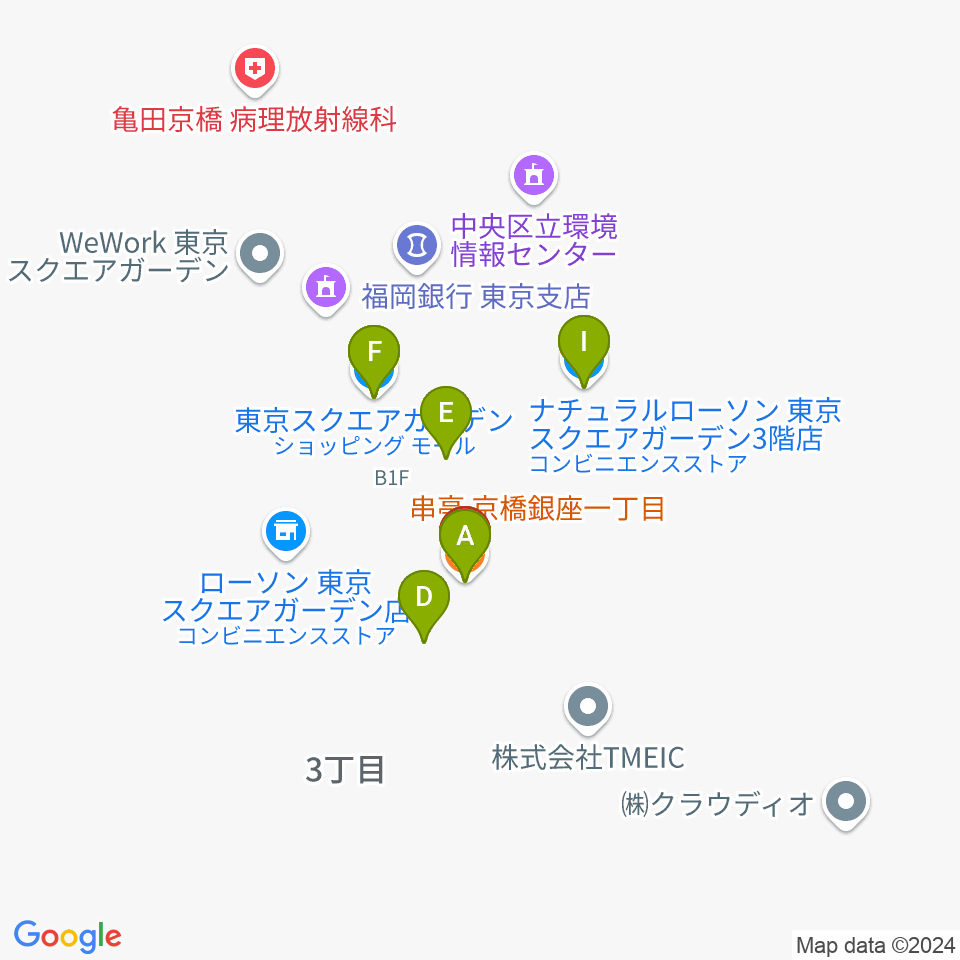 中央エフエム ラジオシティ周辺のファミレス・ファーストフード一覧地図