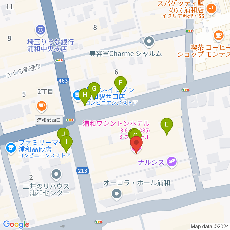 REDS WAVE周辺のファミレス・ファーストフード一覧地図