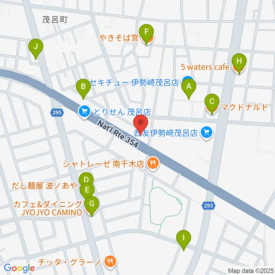 いせさきFM周辺のファミレス・ファーストフード一覧地図