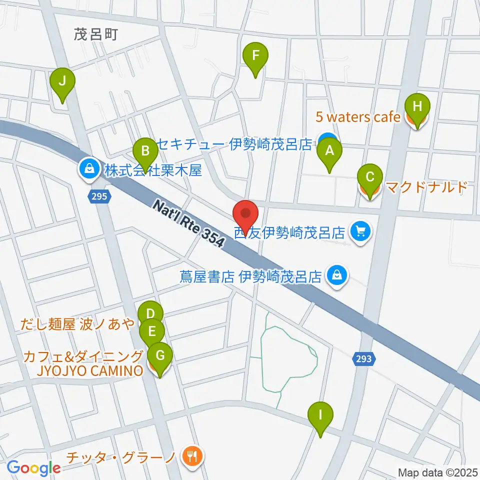 いせさきFM周辺のファミレス・ファーストフード一覧地図