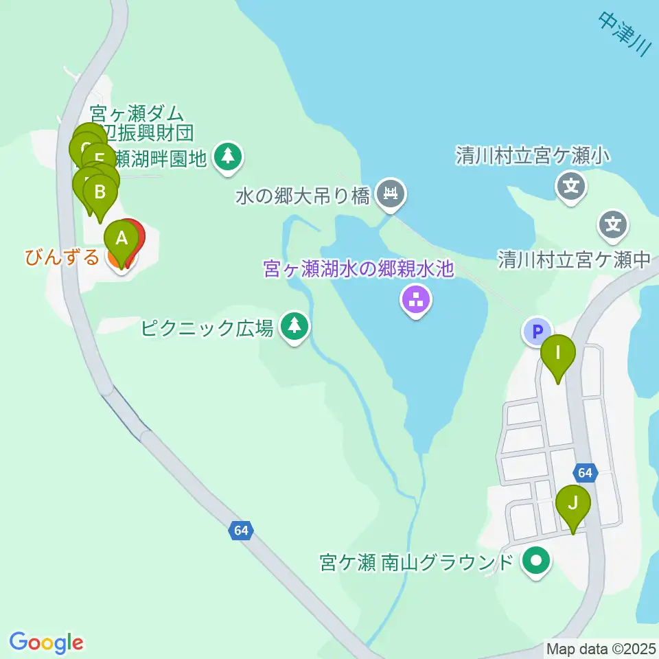 宮ヶ瀬レイクサイドエフエム周辺のファミレス・ファーストフード一覧地図